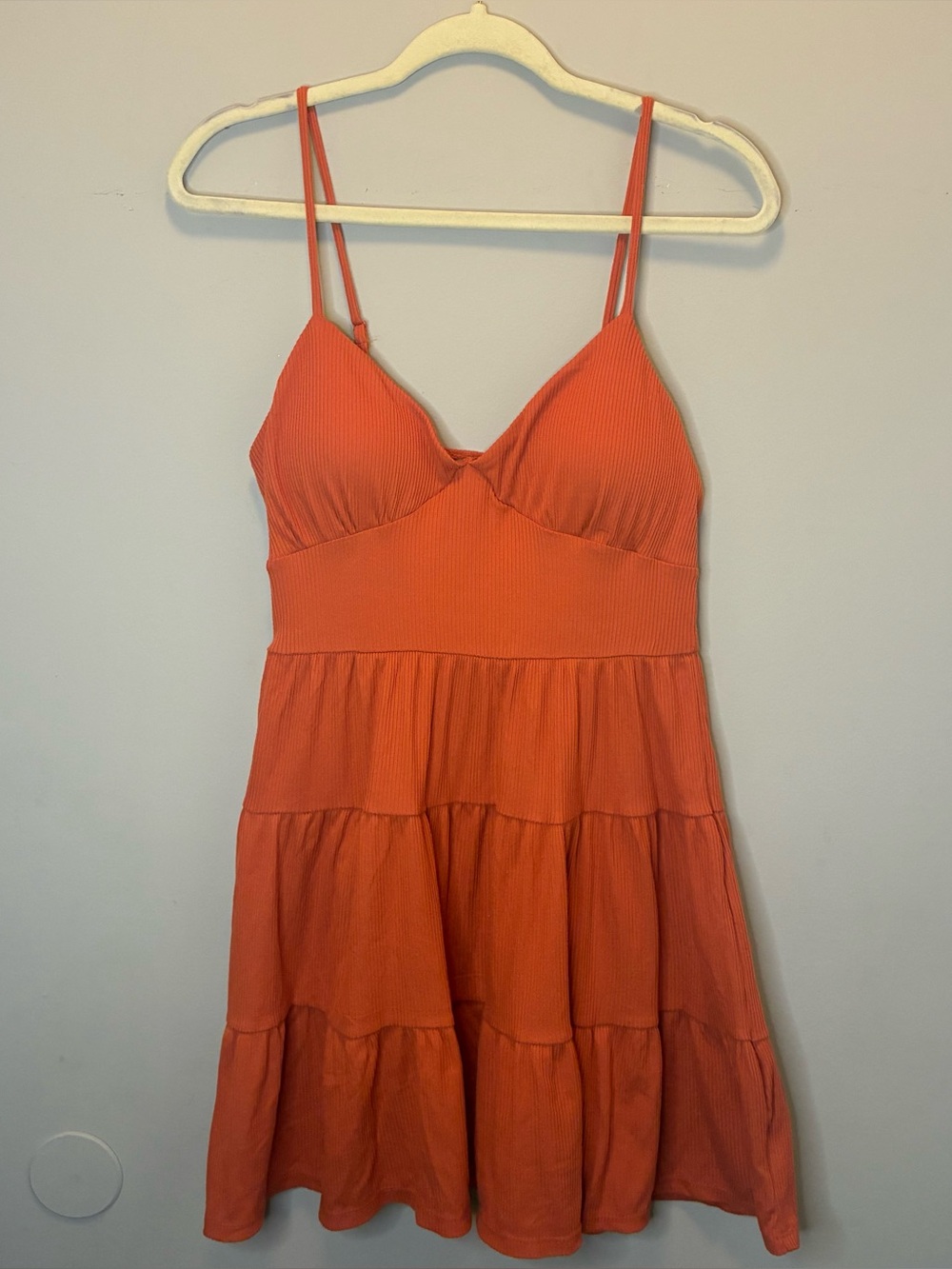 NWT Orange Tiered Spaghetti Strap Dress